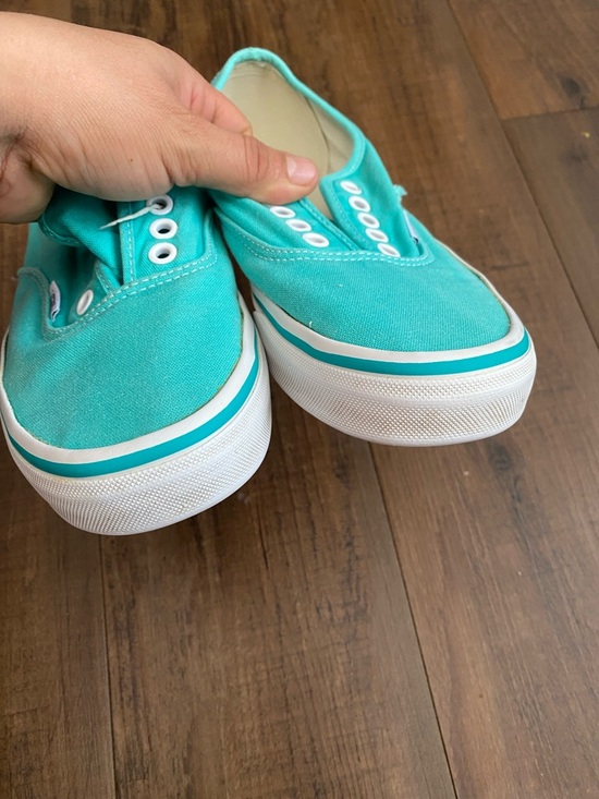 Vans Turquoise Canvas Low-Top Sneakers - Picture 7 of 9